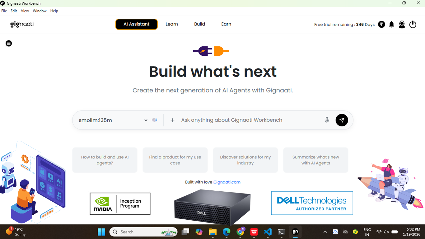 Gignaati Workbench: Build what's next - Create the next generation of AI Agents